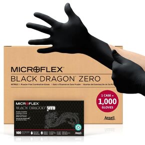 MICROFLEX Disposable Nitrile Gloves w/Textured Fingertips for Medical, Industrial, Automotive Use