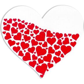 Rave Half-Full Heart Nipple Cover Pasties, Disposable Nipple Covers, Bra Pad, Party, Festival, Self-Adhesive No Show Bra For Women (1 Pare) Red