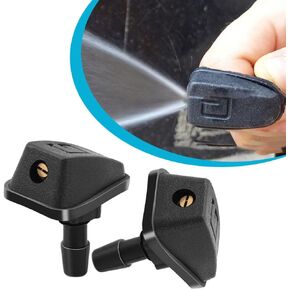 2PCS Car Windshield Spray Washer Sprayer Wiper Nozzle Jet Sprinkler Kit Replacement Accessories Fit for Most Car Universal Models Fit for Ford Chrysler Subaru Honda BMW Buick Chevrolet Dodge