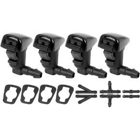 X AUTOHAUX 4pcs Car Front Windshield Wiper Washer Nozzle Spray Jet Replacement for Cadillac CTS 2009 2010 2011 2012 2013 2014 2015 25815793