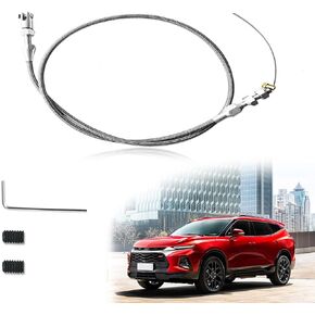 Stainless Steel Throttle Cable Kit, 36In Braided Throttle Cable Compatible with 97-07 Chevrolet/Chevy LS1 Engine 4.8L 5.3L 5.7L 6.0L Swap Fuel Line Kit Braided Throttle Cable (Silver)
