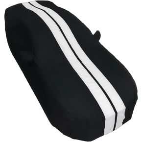 غطاء سيارة Camaro Ultraguard Plus - حماية داخلية/خارجية مقاوم للماء 300 دينير - مناسب خصيصًا لسيارة شيفروليه كاماروس 2010-2024 (أسود مع خطوط حمراء)