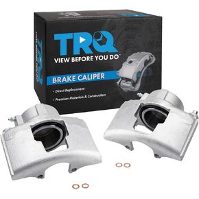 TRQ New Front Disc Brake Caliper with Hardware Pair for GM Dodge Truck Van