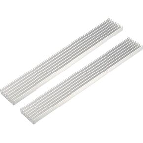 uxcell Aluminum Heatsink Cooler Circuit Board Cooling Fin Silver Tone 150mmx20mmx6mm 2Pcs for LED Semiconductor Integrated Circuit Device