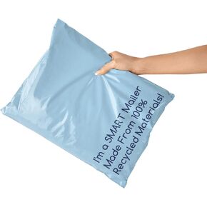 200 Count, 10x13 inch 100% Recycled Poly Mailers Eco Friendly Packaging Envelopes Supplies Mailing Bags 2.5 Mil Thick - SMART Mailer