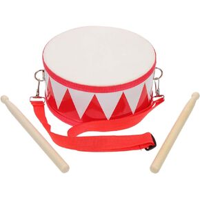 TOYANDONA Kids Drum Set, 8 inch Wooden Toy Drum Set or Toddlers with 2 Drumsticks Percussion Musical Instrument Drum Set for Boys Girls Gifts