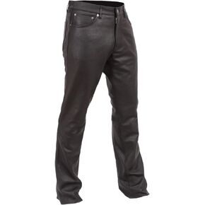 First Mfg Co - Commander - Men's Motorcycle Biker Riding Black Leather Pants