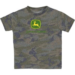 John Deere Toddler Boy Short Sleeve Jersey Tee Green T-Shirt-Camo