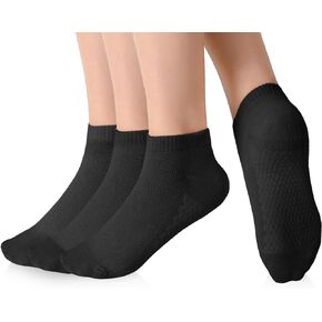 DIBAOLONG Ankle Socks for Women Running Athletic Low Cut No Show Socks Cotton Cushioned 3 Pair