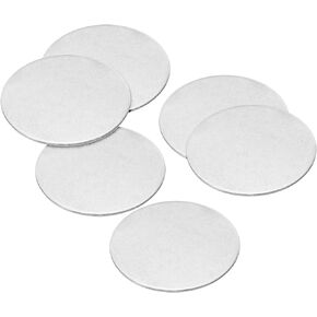 PATIKIL 60mm Steel Disc, 6Pcs Round Metal Stamping Blanks Tags Circle Stainless Steel Strike Plate DIY for Engraving Stamping Jewelry Craft