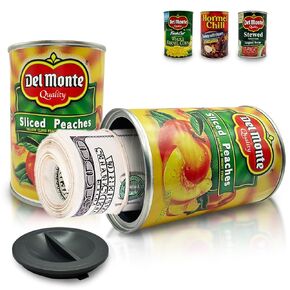 Cloud Maison Fake Soup Can Diversion Safe - Keep Your Valuables Safe - like Jewelry, Cash, Money, Coins, Car Keys - Storage Home Security - Peach