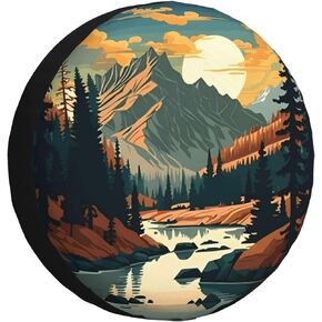 Bigfoot Spare Tire Cover,Cute Animal Tire Wheel Covers Waterproof Wheel Tire Protector Tyre Covers Universal for Trailer RV SUV Truck Camper Motorhome Travel (17 inch)