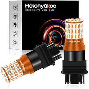 LED Turn Signal Bulb 3157 LED Bulb Amber Yello,1700LM 300% Brighter 3156 3057 3457 4157 led bulbs,Perfact for Front Rear Turn Signal Blinker Parking Daytime Running Lights,DC10-30V,2-pack