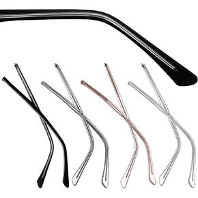ULTECHNOVO 4 Pairs Plastic Eyeglass Replacement Arms, Lightweight Glasses Arm Anti-Slip Glasses Legs Sunglasses Arm Eyewear Frame Temple Replacement Sunglasses Repair Kits