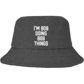 قبعة دلو I'm bob Doing bob Things قبعة دلو للنساء من الدنيم قبعة دلو عصرية