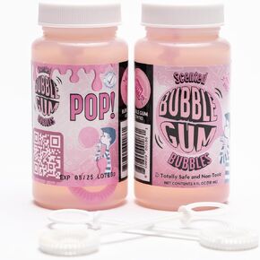 Bubble Love Bubblegum Scented Bubbles - 2 Pack - 4oz Bottles, Oversized Wand, Kids Events, Party Favors, Indoor & Outdoor, Non-Toxic