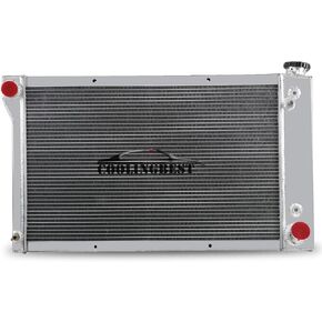 Aluminum Radiator 3 Row for 1967-1972 Chevy C/K/G/P Series C10 C20 C30 K10 K20 K30 Van Blazer Pickup Suburban Truck, GMC Jimmy, Crossflow Radiators Electric Fan Shroud Relay