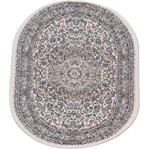 1:12 Dollhouse Rug,Miniature Oval Carpet Dollhouse Accessories, Mini Welcome Floor Blanket Dollhouse Blankets for Doll House Furniture Decor (B02 Beige)
