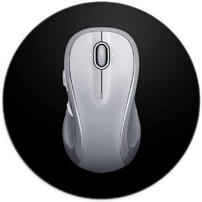 Audimi Mini Round Mouse Pad 6 x 6 Inch, Small Mouse Mat Non-Slip Rubber Base for Laptop PC Office Working Wireless Mouse Home Office Travel, Portable & Washable Black