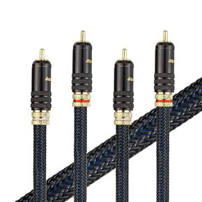 Viborg Audiocrast A51 Hi-End 6N OFC Copper RCA Interconnect Cable with 2 RCA to RCA Audio Cable HiFi (2M)