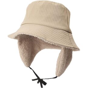 Winter Bucket Rain Hats for Women Girls with Ear Flaps Warm Autumn Fisherman Waterproof Caps