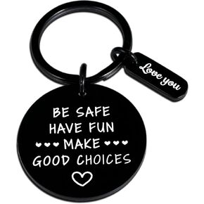 EuniGem Inspirational Gifts for Son Daughter Make Good Choices Keychain New Driver Gifts in Kuwait