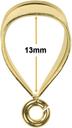 14K Gold Very Large Bail with Ring 9mm x 15mm in Saudi Arabia
