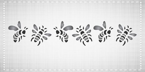 استنسل النحل، 6.5 × 1.25 بوصة - استنسل حدود لقالب الرسم in Kuwait