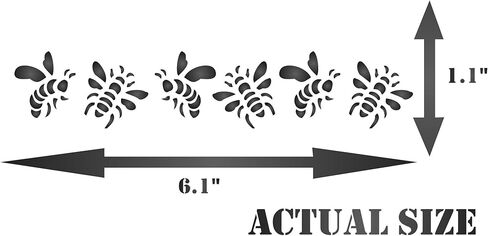 استنسل النحل، 6.5 × 1.25 بوصة - استنسل حدود لقالب الرسم in Kuwait