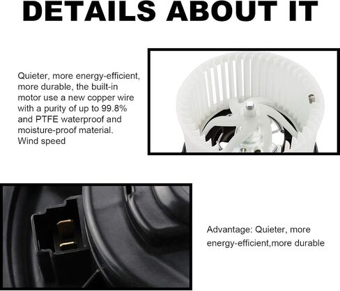 HVAC Blower Motor with Fan Cage Replaces 700198 1750196 5161007AB Fit for Ram Dakota 2011| Fit for Dakota 2005-2010 in Saudi Arabia