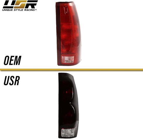 USR 02-06 مصابيح خلفية أفالانش - مجموعة مصابيح الإضاءة الخلفية بعدسة دخانية حمراء داكنة (يسار + يمين) متوافقة مع شاحنة بيك أب شيفروليه أفالانش 2002-2006 (عدسة حمراء كرزية داكنة، التوصيل والتشغيل) in Saudi Arabia