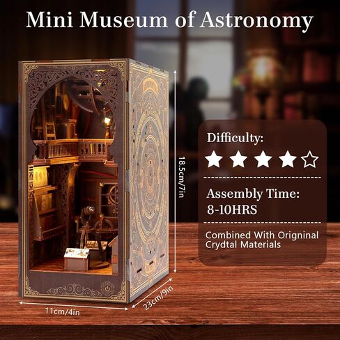 Enrimyee Book Nook Kit للبالغين من المراهقين، ألغاز خشبية ثلاثية الأبعاد للبالغين، خزانة كتب منزلية صغيرة، مجموعة أدوات منزلية مصغرة لديكور رف الكتب، مجموعة منزلية صغيرة لدفاتر الكتب، هدايا عيد ميلاد له in Kuwait