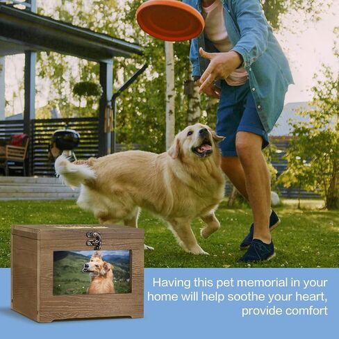 الجرار للحيوانات الأليفة لرماد الكلاب، صندوق ذاكرة خشبي للحيوانات الأليفة لرماد الكلاب أو القطط، صندوق حرق الجنازة مع إطار للصور، الجرة التذكارية للحيوانات الأليفة مع قفل، صندوق رماد للحيوانات الأليفة المفقودة in Kuwait