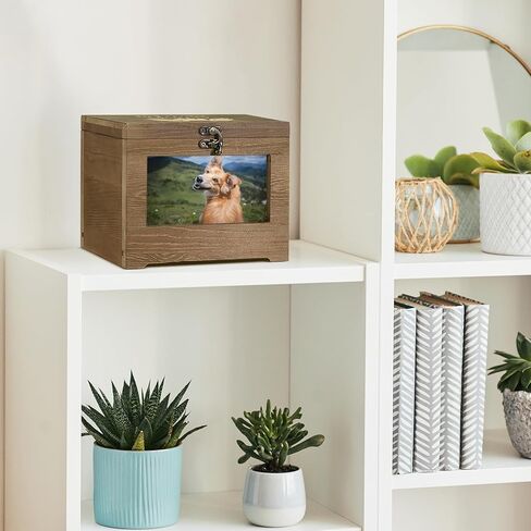 الجرار للحيوانات الأليفة لرماد الكلاب، صندوق ذاكرة خشبي للحيوانات الأليفة لرماد الكلاب أو القطط، صندوق حرق الجنازة مع إطار للصور، الجرة التذكارية للحيوانات الأليفة مع قفل، صندوق رماد للحيوانات الأليفة المفقودة in Kuwait