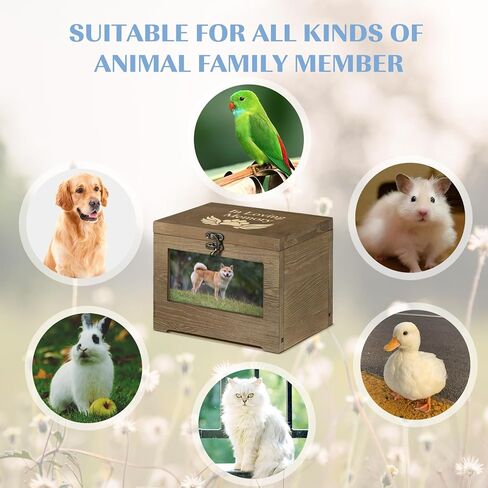 الجرار للحيوانات الأليفة لرماد الكلاب، صندوق ذاكرة خشبي للحيوانات الأليفة لرماد الكلاب أو القطط، صندوق حرق الجنازة مع إطار للصور، الجرة التذكارية للحيوانات الأليفة مع قفل، صندوق رماد للحيوانات الأليفة المفقودة in Kuwait