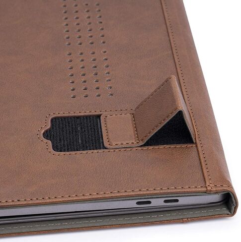 TYTX Compatible with MacBook Pro Leather Case 16 inch 2019 2020 A2141 with Touch ID Laptop Sleeve Protective Folio Book Cover with Vents, Black in Kuwait