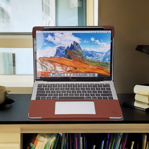 TYTX متوافق مع حقيبة MacBook Pro 14 بوصة جلدية 2023 2022 2021 الإصدار M3 A2918 A2992 M2 A2779 M1 A2442 Pro Max Chip غطاء الكمبيوتر المحمول مع فتحات تهوية ووظيفة الوقوف مع غطاء لوحة المفاتيح، أخضر in Kuwait