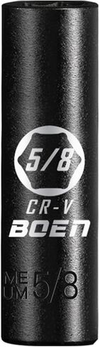 BOEN 1/2" Drive Deep Impact Socket,1 Inch Premium Socket,SAE,6 Point,Cr-V Steel with Laser Marking - Strong and Durable in Saudi Arabia