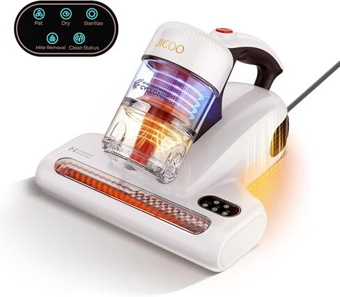 JIGOO Mattress Vacuum Cleaner : UV Bed Vacuum Cleaner 500W 13Kpa Strong Suction, High Heating Tech, Deep Cleaning Bed Vacuum for Sofa/Bed/Fabric Surface(Corded,120V) in Saudi Arabia