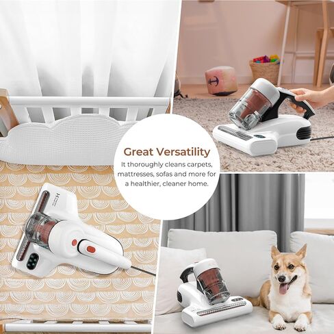 JIGOO Mattress Vacuum Cleaner : UV Bed Vacuum Cleaner 500W 13Kpa Strong Suction, High Heating Tech, Deep Cleaning Bed Vacuum for Sofa/Bed/Fabric Surface(Corded,120V) in Saudi Arabia