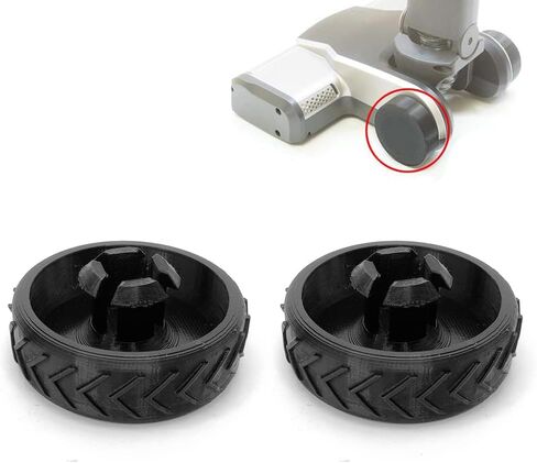 عجلة بديلة مطورة باللون الأسود مكونة من قطعتين لمكنسة Ryobi اللاسلكية (PCL720K / PBLSV716K)، ملحقات عجلات بديلة in Kuwait