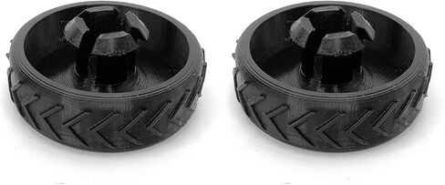 عجلة بديلة مطورة باللون الأسود مكونة من قطعتين لمكنسة Ryobi اللاسلكية (PCL720K / PBLSV716K)، ملحقات عجلات بديلة in Kuwait