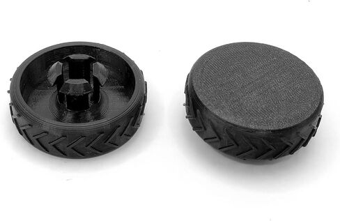 عجلة بديلة مطورة باللون الأسود مكونة من قطعتين لمكنسة Ryobi اللاسلكية (PCL720K / PBLSV716K)، ملحقات عجلات بديلة in Kuwait