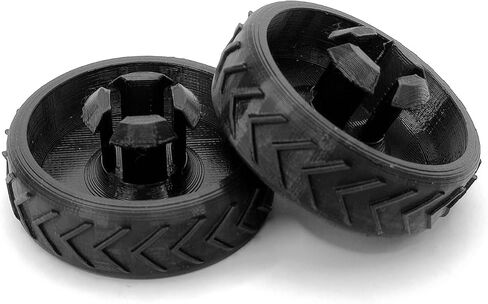 عجلة بديلة مطورة باللون الأسود مكونة من قطعتين لمكنسة Ryobi اللاسلكية (PCL720K / PBLSV716K)، ملحقات عجلات بديلة in Kuwait