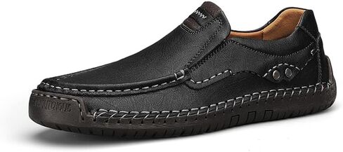 Men's Casual Leather Loafers Shoes Slip On Dress Shoes Walking Driving Moccasins in Saudi Arabia