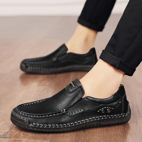 Men's Casual Leather Loafers Shoes Slip On Dress Shoes Walking Driving Moccasins in Saudi Arabia