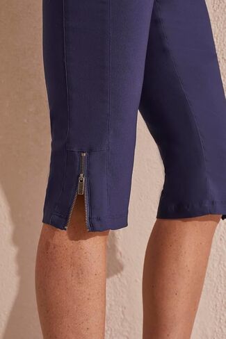 Tribal Women's Flatten It Pull on Capri W/Zippers in Saudi Arabia