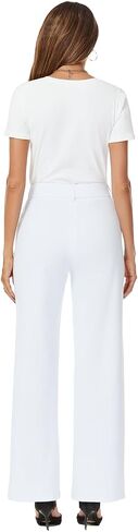 Womens Wide Straight Leg Pull-On Trousers Casual Slacks Dress Pants with Pockets in Saudi Arabia