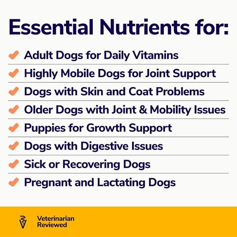 Dog Multivitamin Chews - Puppy & Senior Dog Vitamins and Supplements - Treats for Immunity, Skin & Coat Allergies, Digestion - Omega Fish Oil, Probiotic, Calcium for Dogs - 75 Chews in Saudi Arabia