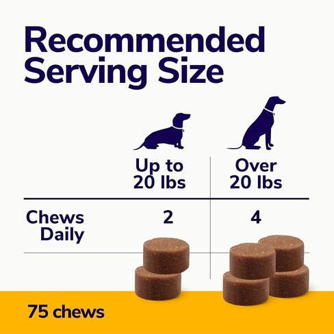Dog Multivitamin Chews - Puppy & Senior Dog Vitamins and Supplements - Treats for Immunity, Skin & Coat Allergies, Digestion - Omega Fish Oil, Probiotic, Calcium for Dogs - 75 Chews in Saudi Arabia